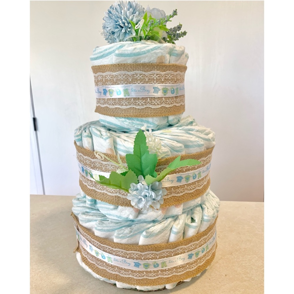 NOT AVAILABLE Baby boy diaper cake - Picture 1 of 3